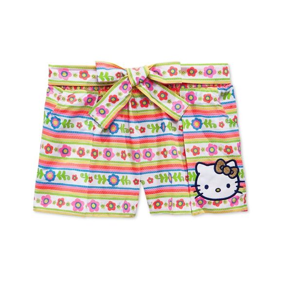 evy of California Girls Hello Kitty World Casual Walking Shorts multi 3T - Picture 1 of 1